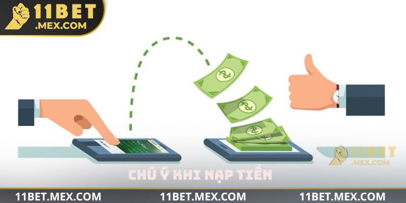 Chú ý khi nạp tiền